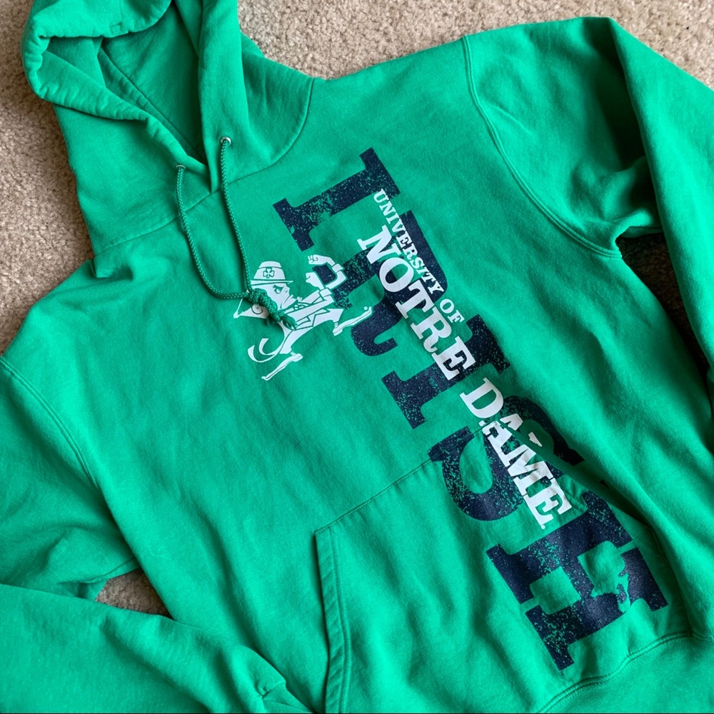Green Champion Nortre Dame Fighting Irish hoodie